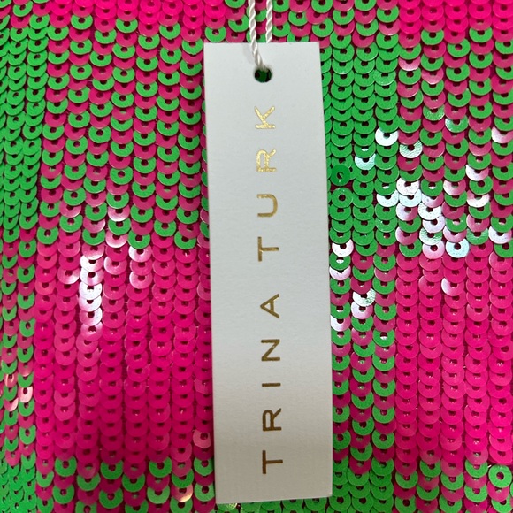 Trina Turk sequin checked dress . - Picture 3 of 6